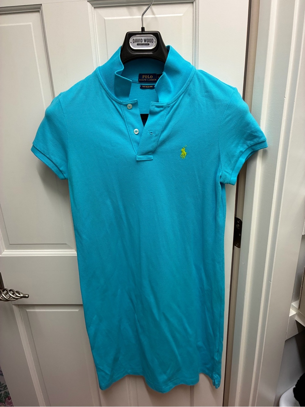 Ralph Lauren Turquoise Polo Dress with Yellow Logo